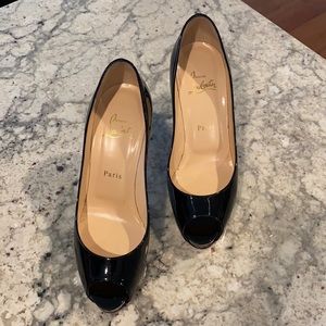 Christian Louboutin peep toe shoes